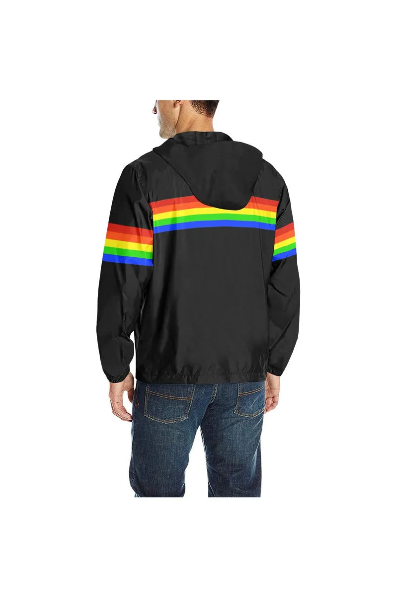 Rainbow - Sleeve All Over Print Quilted Windbreaker for Men (Model H35)