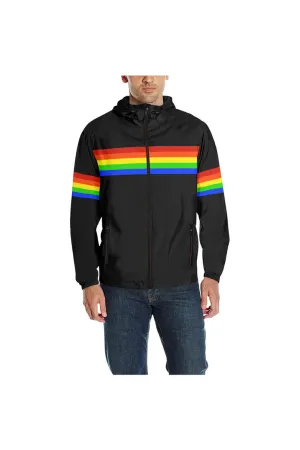 Rainbow - Sleeve All Over Print Quilted Windbreaker for Men (Model H35)