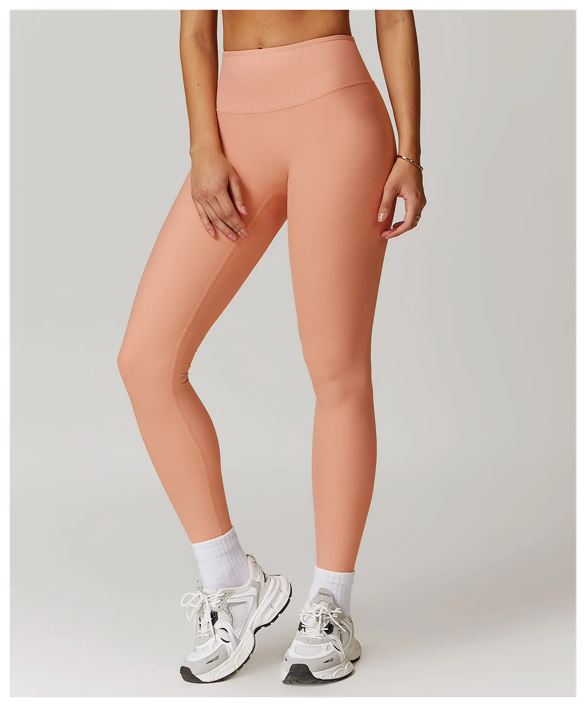 Ribbed High-Waist Sculpting Leggings