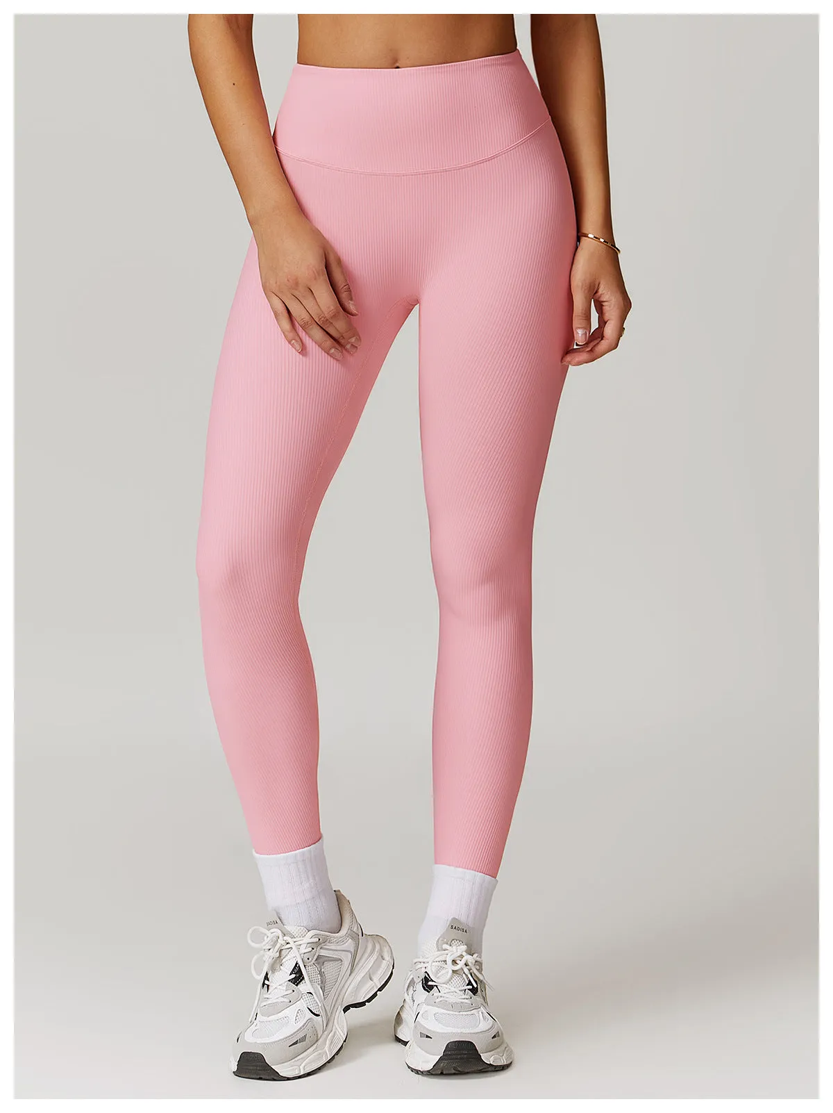 Ribbed High-Waist Sculpting Leggings