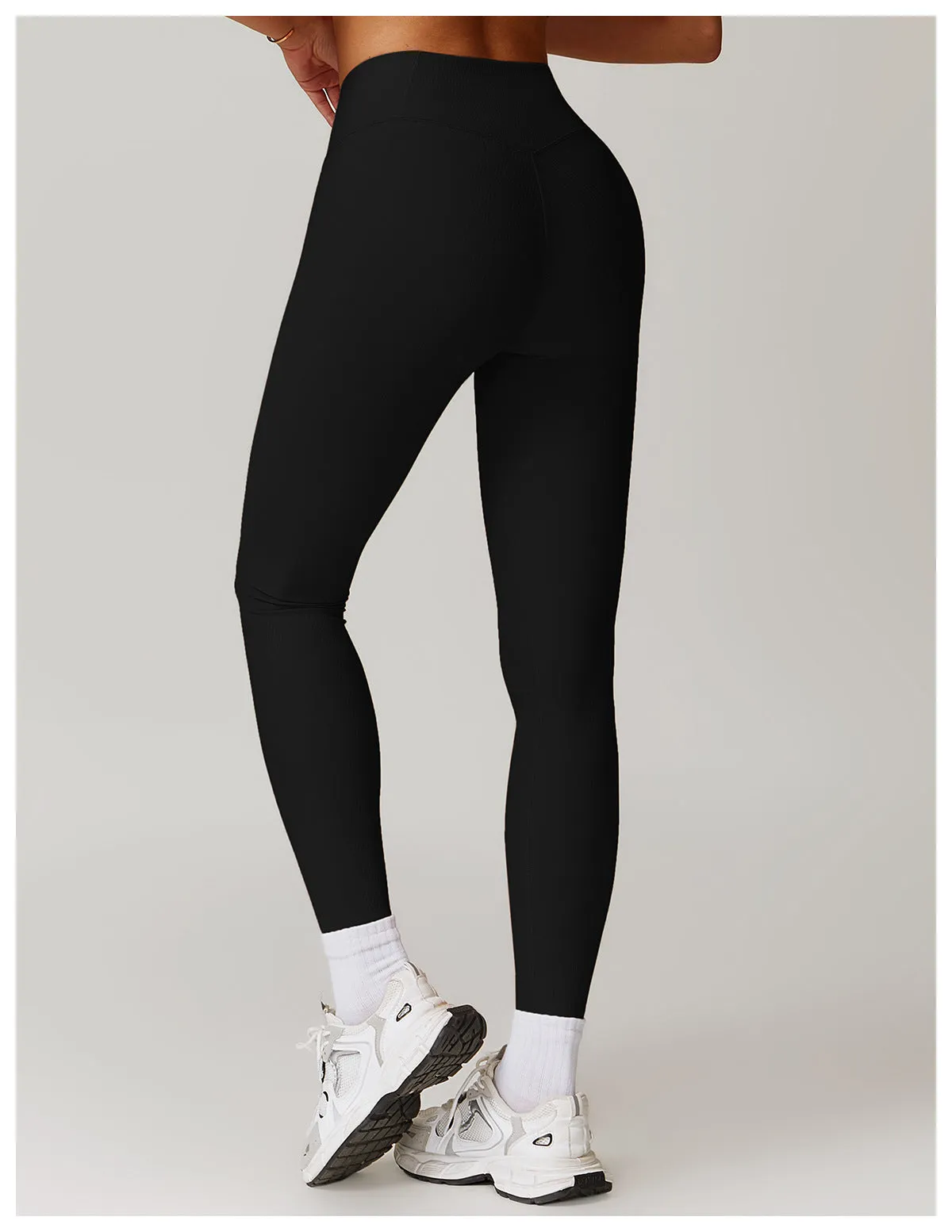 Ribbed High-Waist Sculpting Leggings