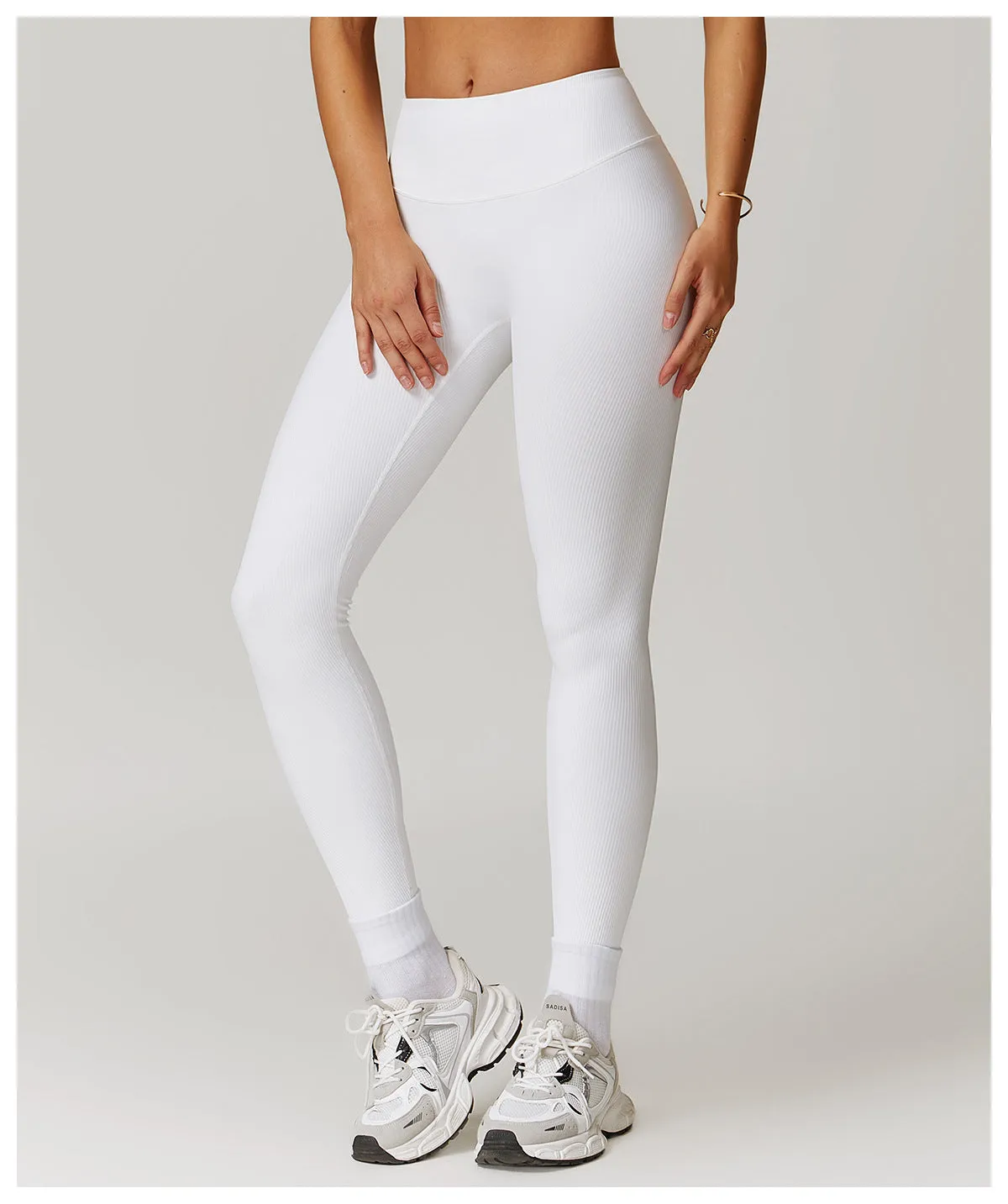 Ribbed High-Waist Sculpting Leggings