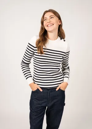 Rochefort striped sailor jumper - in wool (ECUME/NAVY)