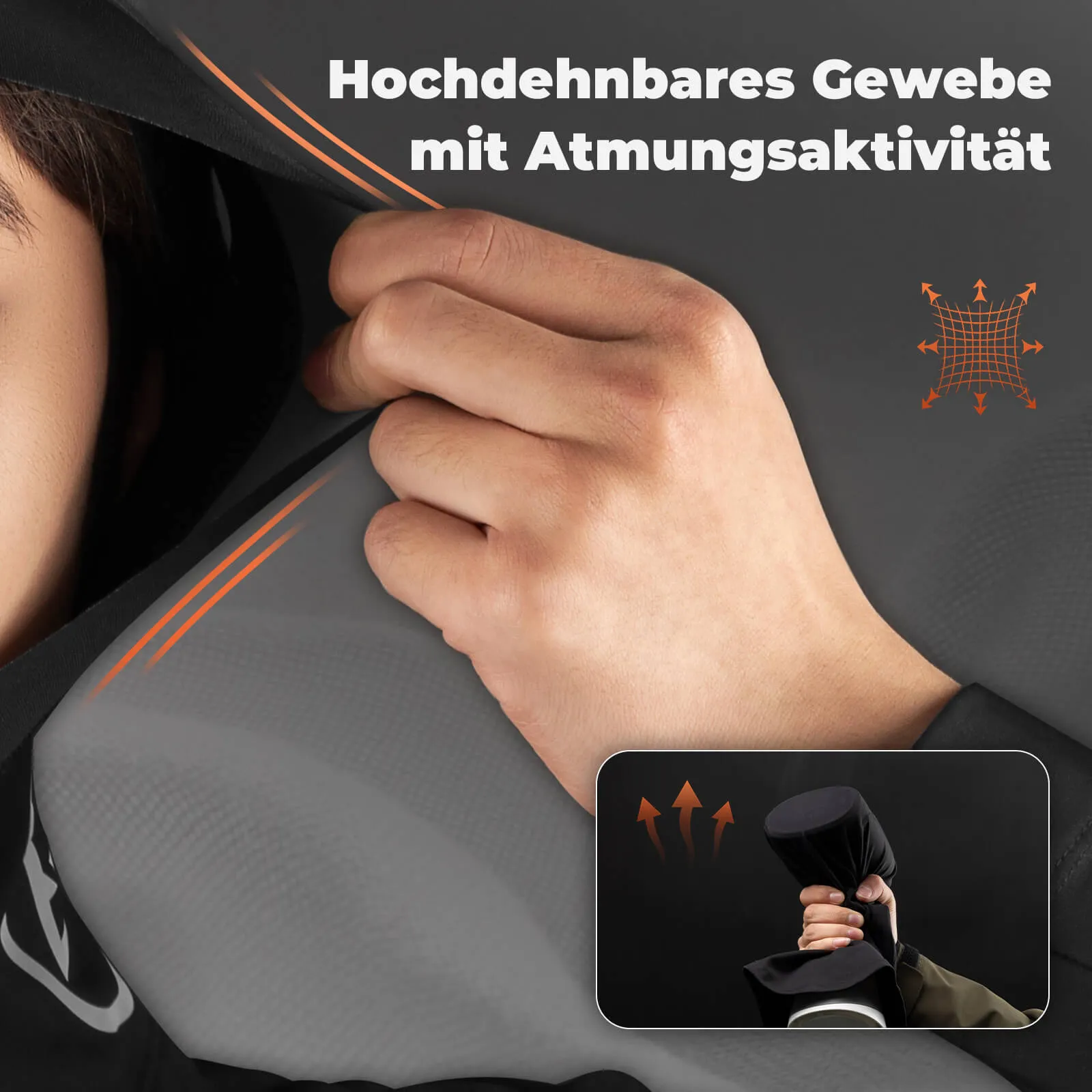 ROCKBROS Motorrad Helmhaube Atmungsaktive Balaclava für Fahrrad & Ski Unisex