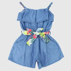 Ruffled Sleeveless Overall