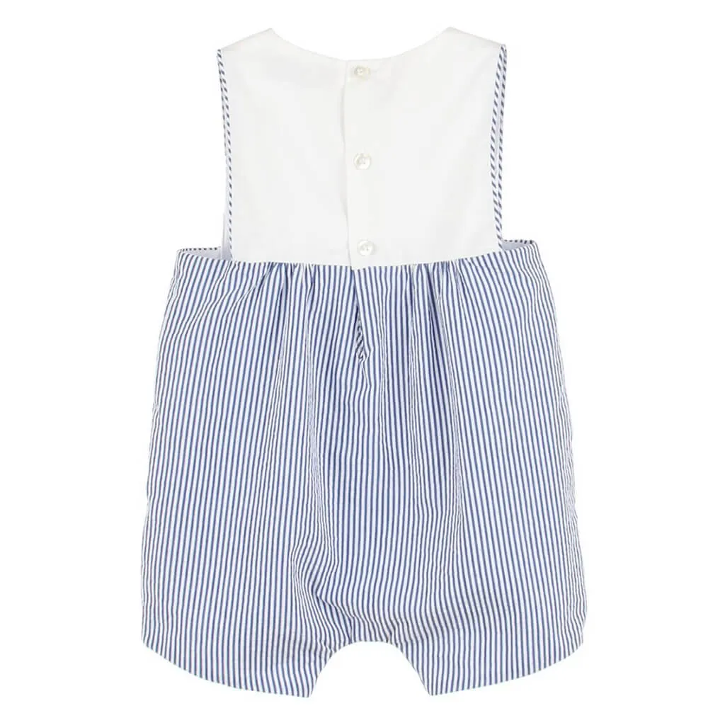 Seersucker Striped Overall