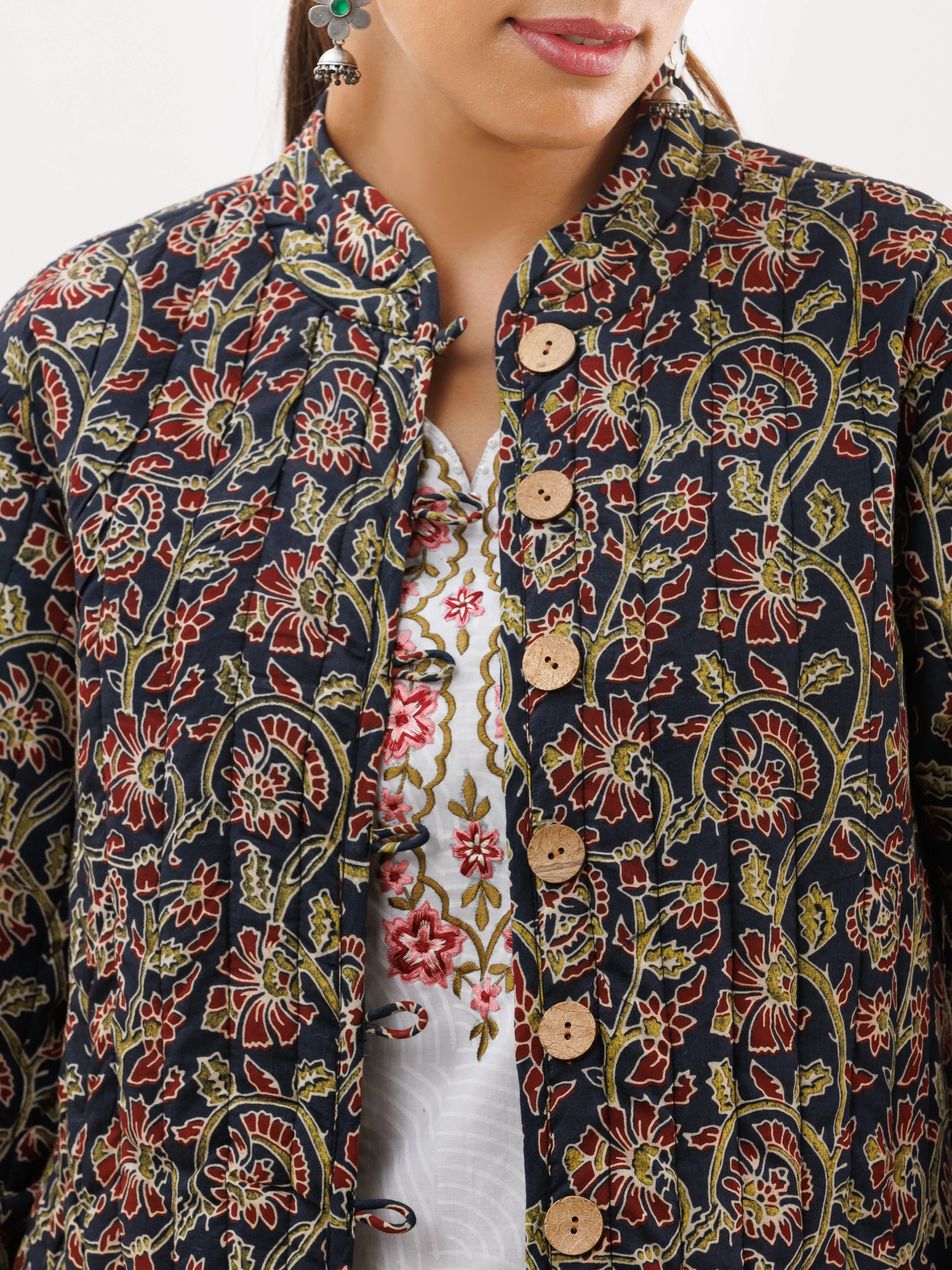 Shishir Heena Ajrakh Quilted Reversible Jacket