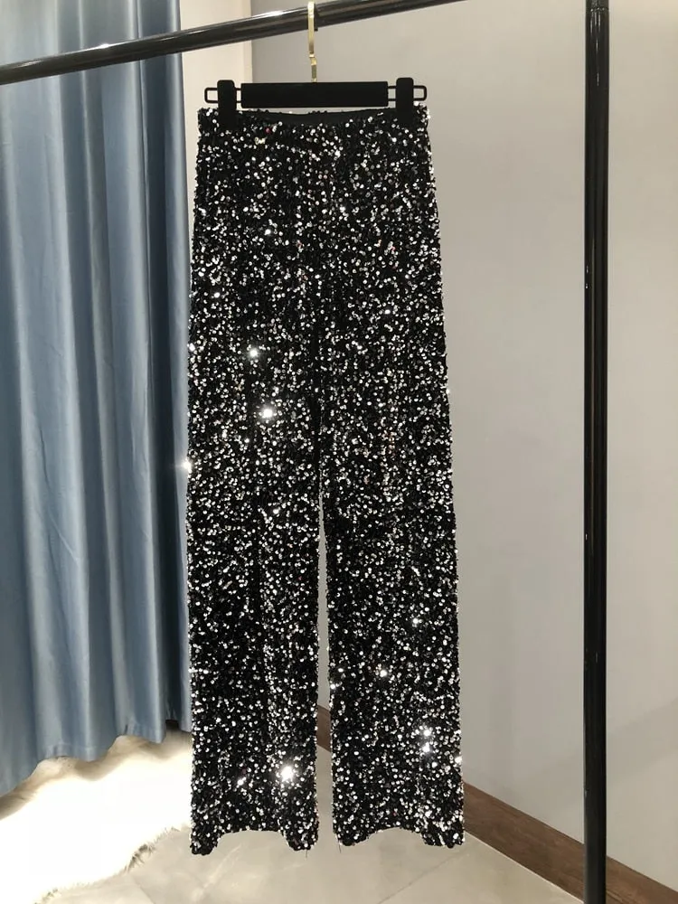 Sparkly Wide Leg Pants