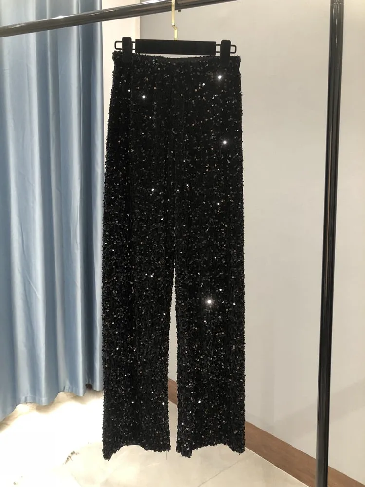 Sparkly Wide Leg Pants