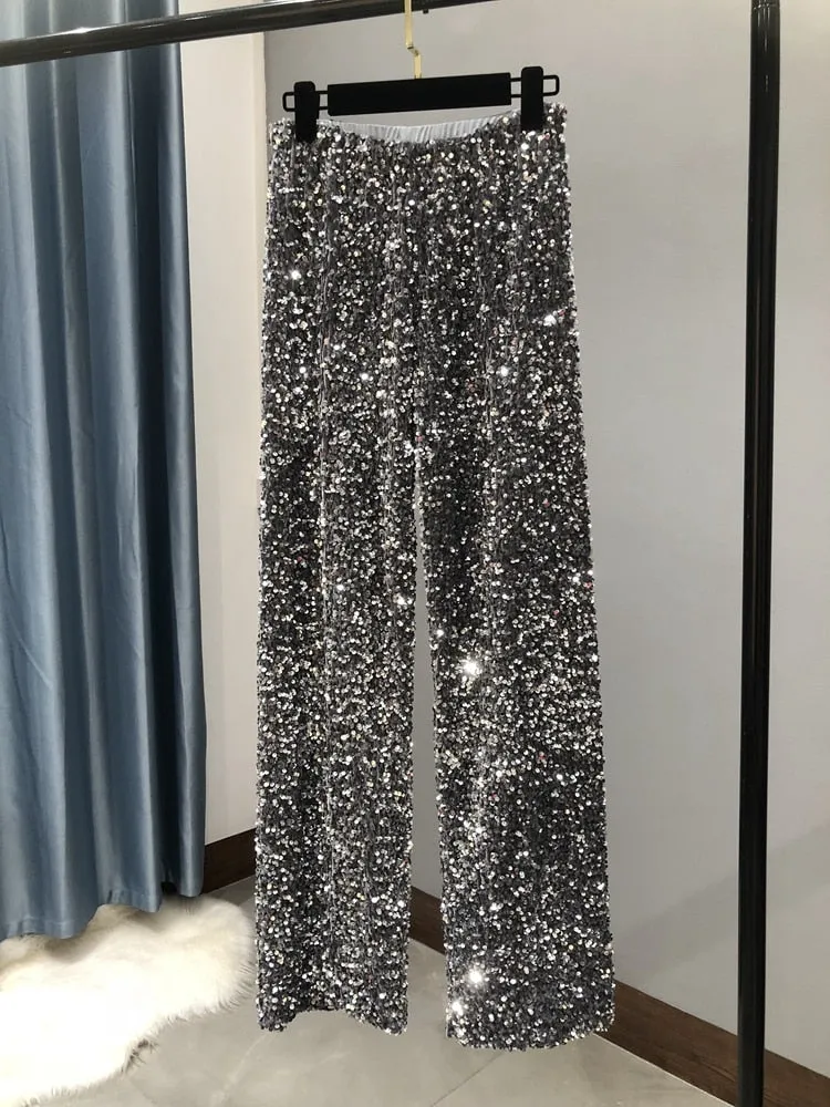 Sparkly Wide Leg Pants