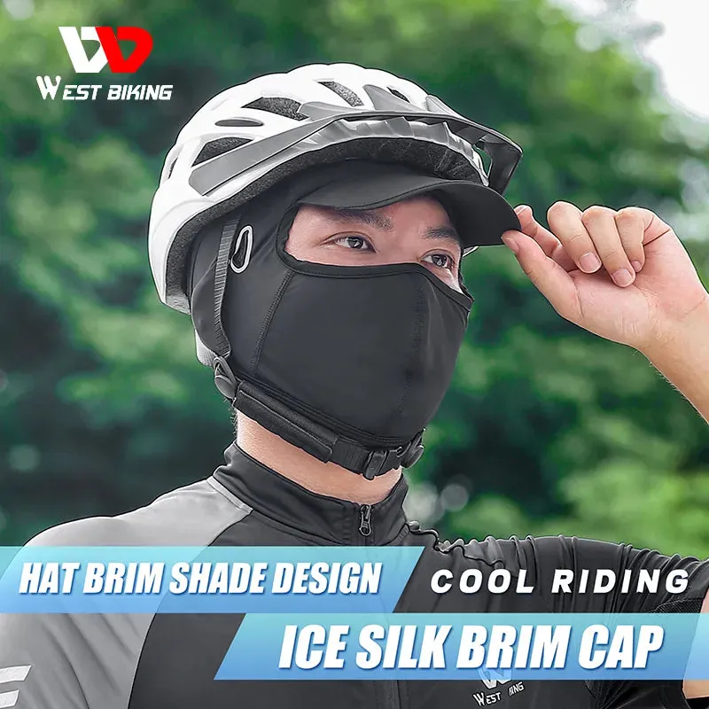 Summer Cycling Balaclava MTB Motorcycle Helmet Lining Caps Anti-UV Face Protection Mask Cool Ice Silk Sports Caps