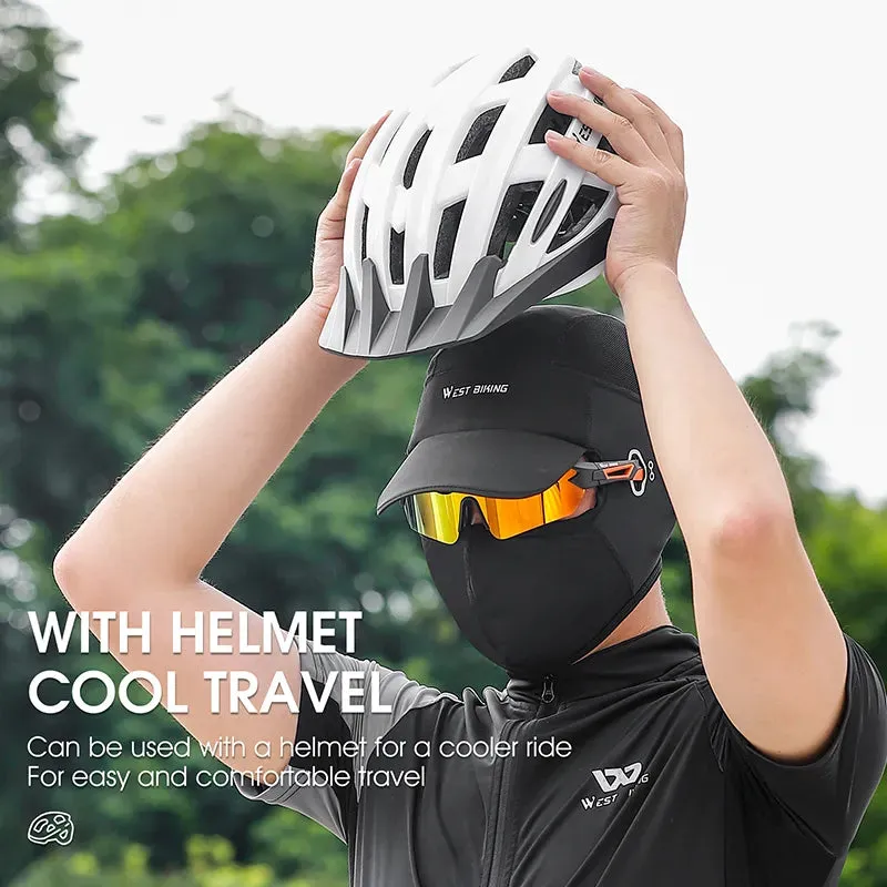 Summer Cycling Balaclava MTB Motorcycle Helmet Lining Caps Anti-UV Face Protection Mask Cool Ice Silk Sports Caps