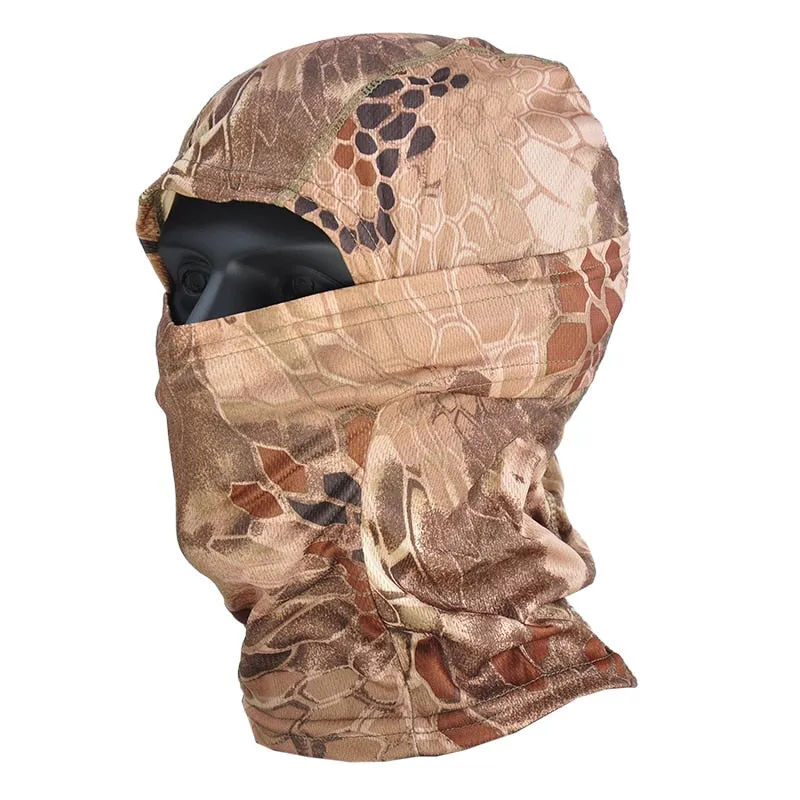 Tactical Camouflage Balaclava Full Face Mask CS Wargame Army Hunting Cycling Sports Helmet Liner Cap Military Multicam CP Scarf