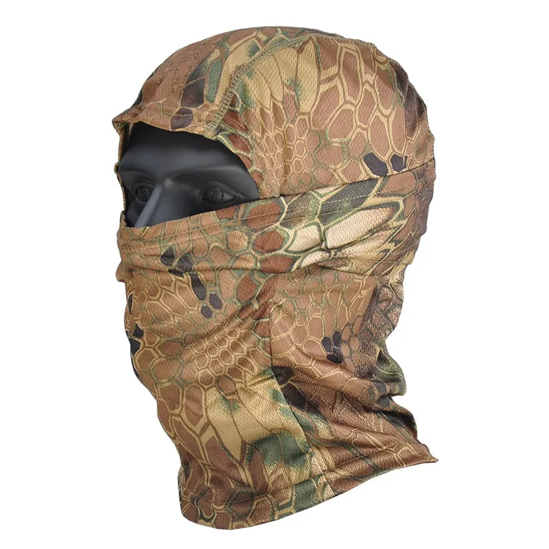 Tactical Camouflage Balaclava Full Face Mask CS Wargame Army Hunting Cycling Sports Helmet Liner Cap Military Multicam CP Scarf