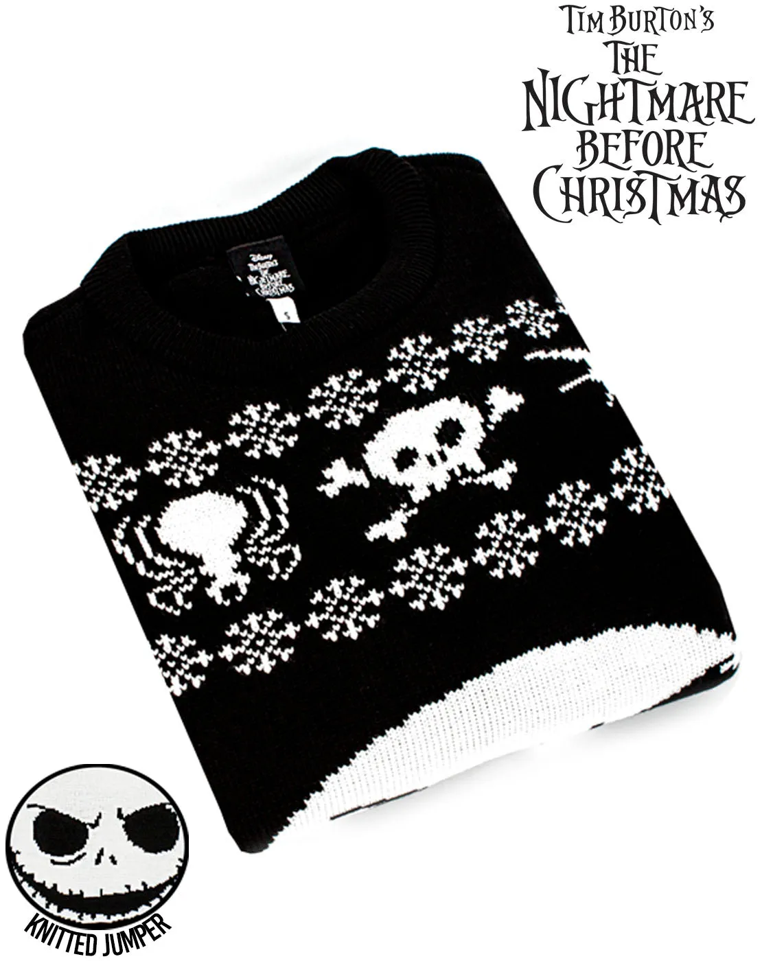 The Nightmare Before Christmas Jack Skellington Knitted Jumper