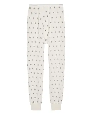 The Waffle Long John. -- Washed White with Black Snow Floral