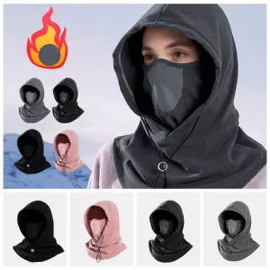 Winter Thermal Fleece Scarf & Ski Face Mask -Windproof Neck Warmer Hood