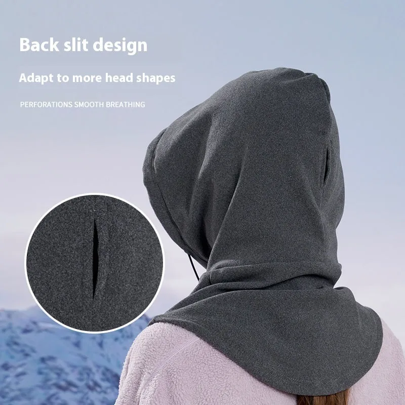 Winter Thermal Fleece Scarf & Ski Face Mask -Windproof Neck Warmer Hood