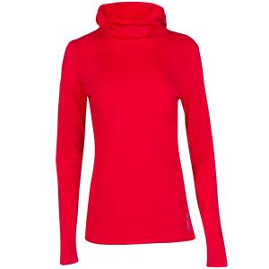 Women's Balaclava Hoodie - Hot Chillys Red