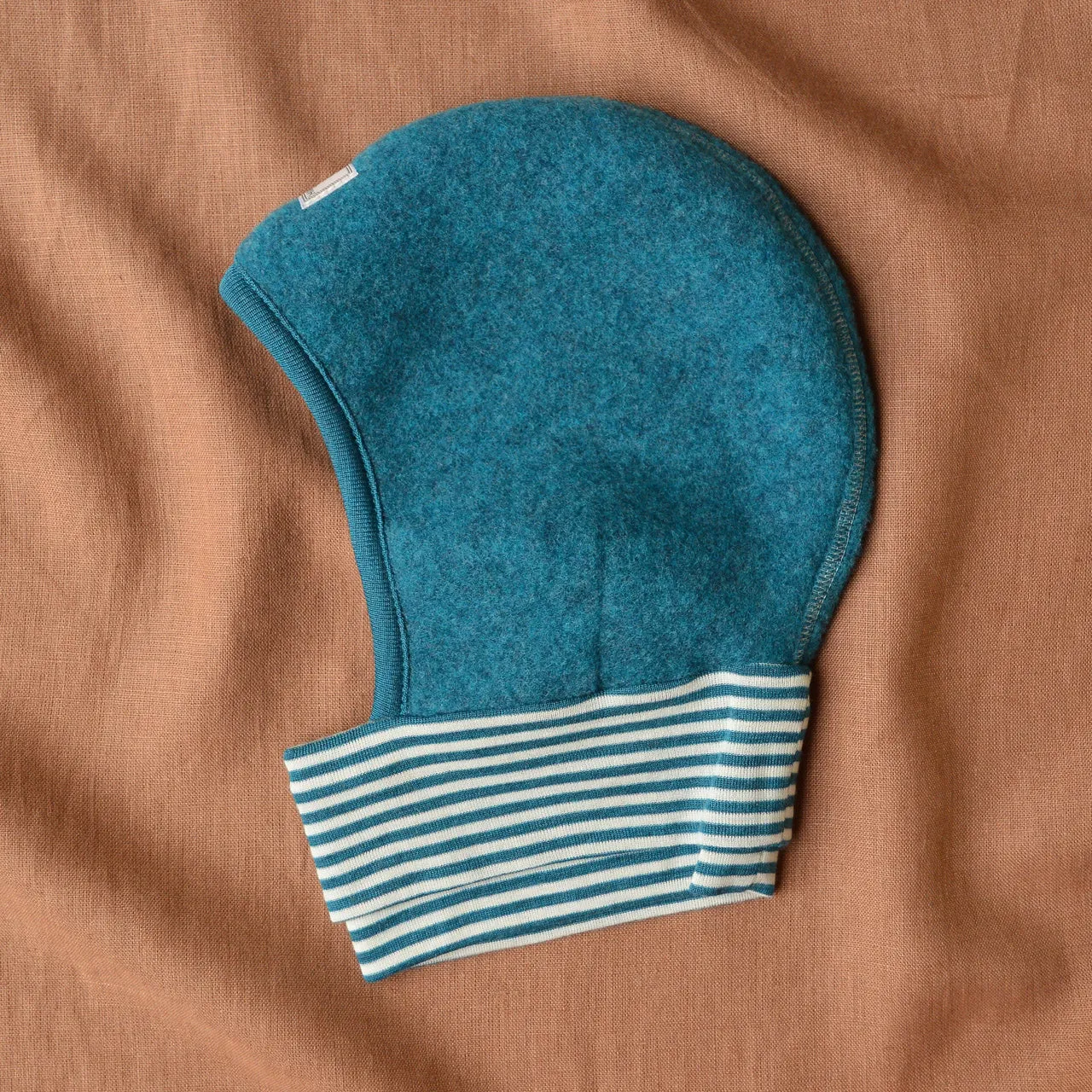 Wool Fleece Balaclava with Stripy Neck Warmer (3m-6y )