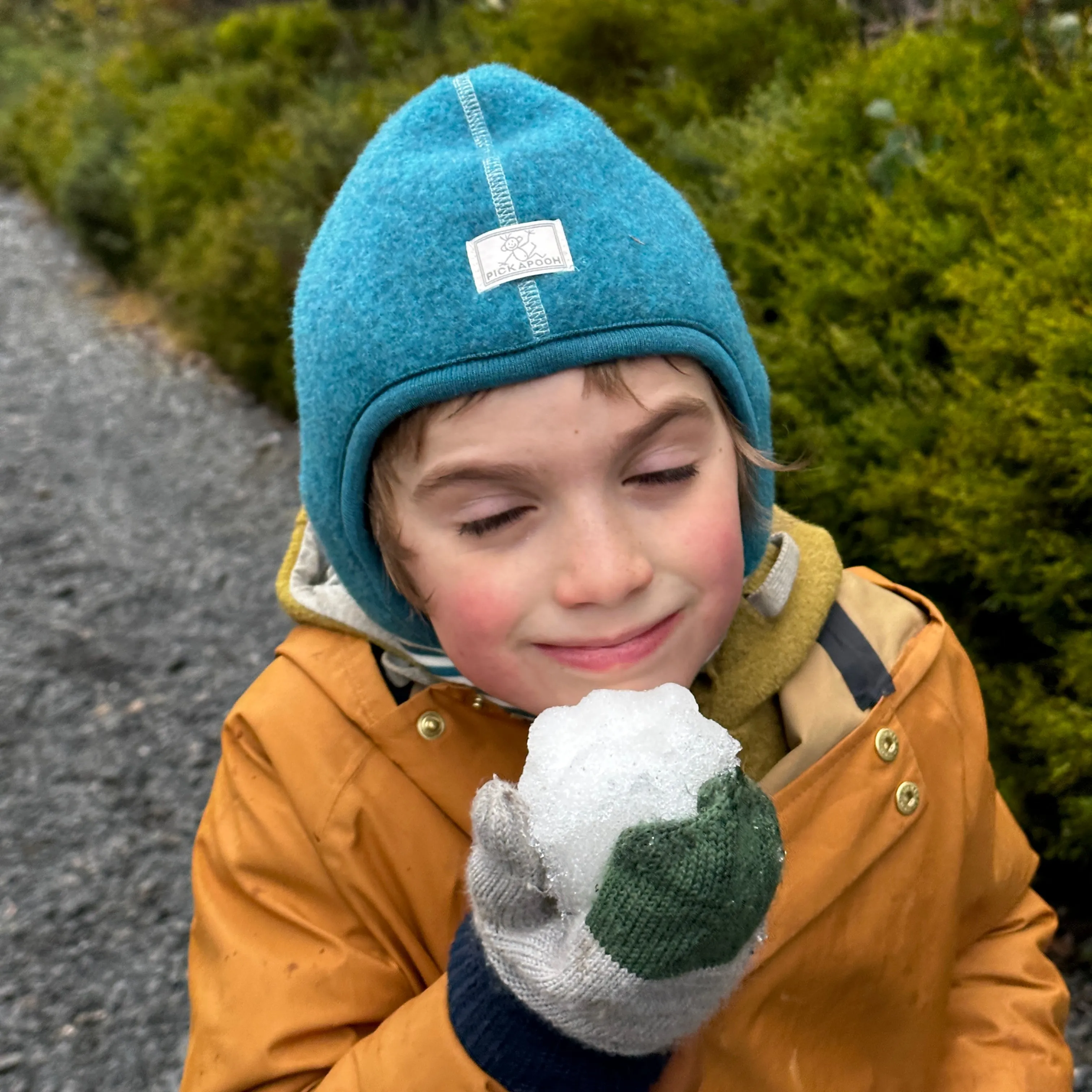 Wool Fleece Balaclava with Stripy Neck Warmer (3m-6y )